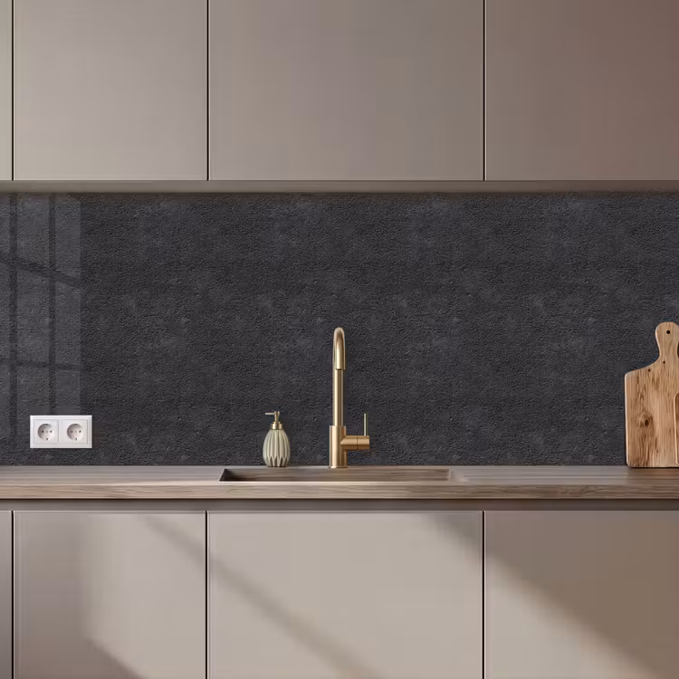 Donkergrijs - Asfaltstructuur - Ruw keuken achterwand 2 middel 871 zz_3dshopping