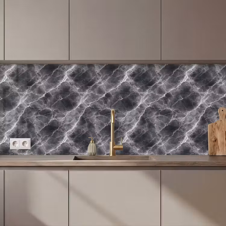 Donkergrijs - Bliksem - Marmer keuken achterwand 2 middel 871 zz_3dshopping