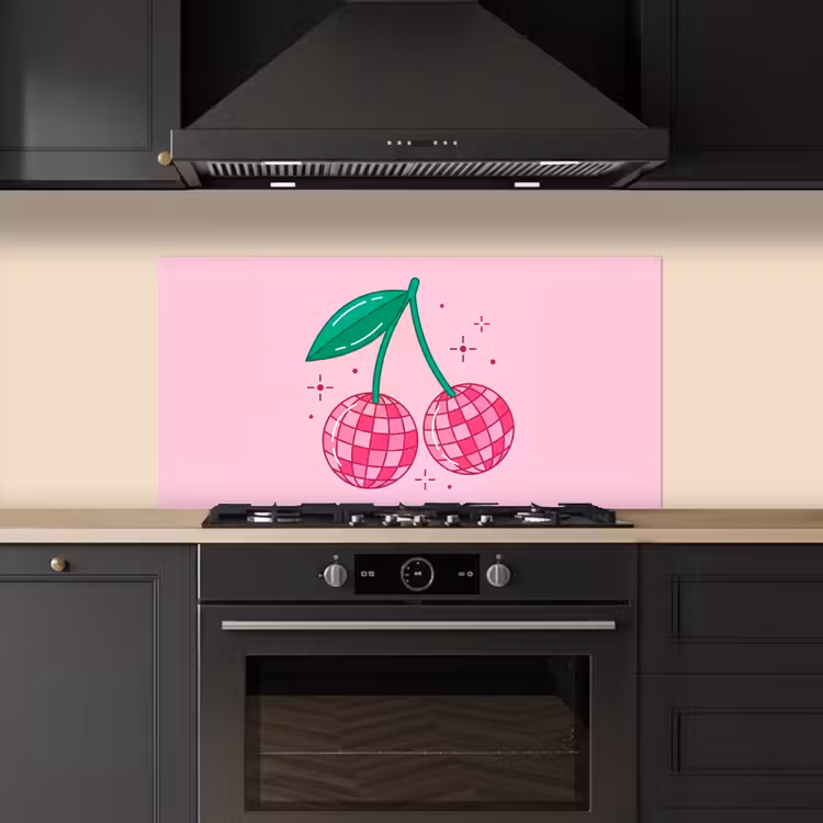 Decoratie - Disco-bal - Feest - Roze keuken achterwand spatscherm middel -sfeer1