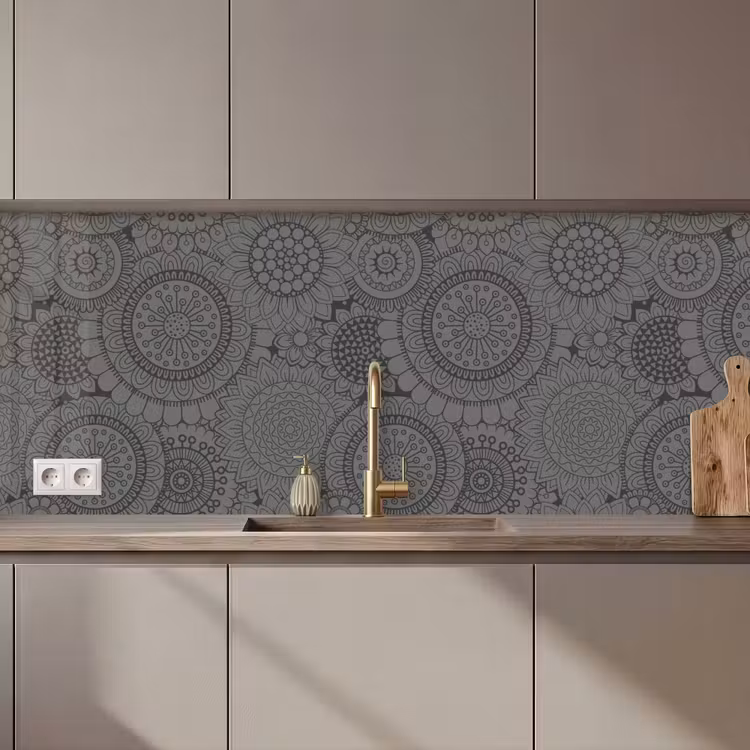 Design - Bohemian - Zonnebloem keuken achterwand 2 middel 871 zz_3dshopping