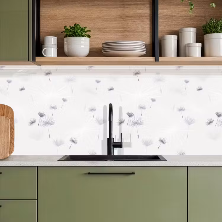 Design - Paardenbloem - Bloemen keuken achterwand 2 middel 871 -sfeer3