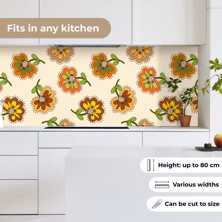 Design - Bloemen - Retro - Vintage keuken achterwand 2 middel 871 -sfeer4_UK