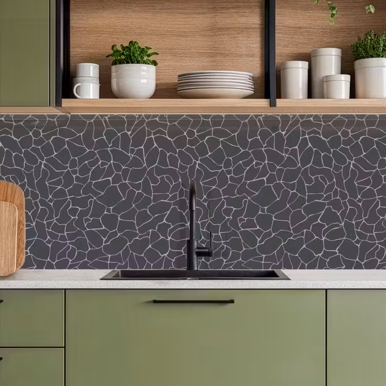Design - Geometrie - Zwart keuken achterwand 2 middel 871 -sfeer3