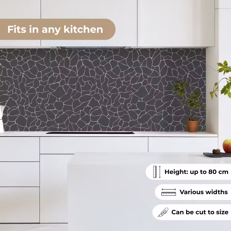 Design - Geometrie - Zwart keuken achterwand 2 middel 871 -sfeer4_UK