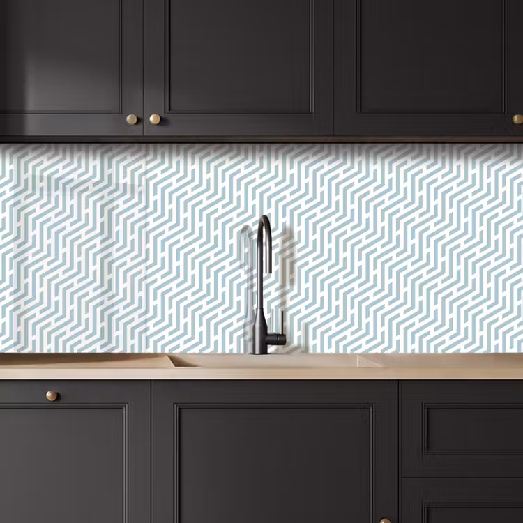 Design - Geometrie - Patroon - Groen keuken achterwand 2 middel 871 -sfeer1