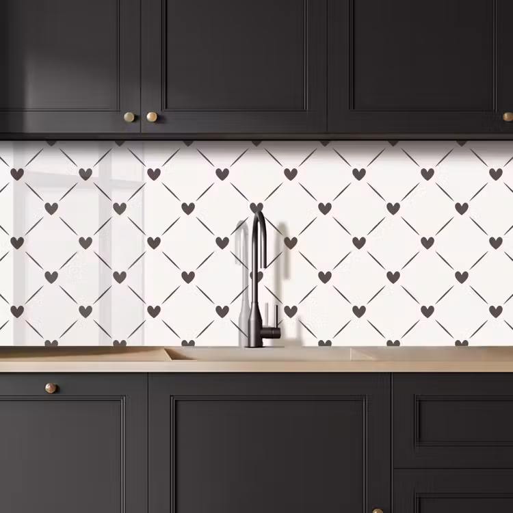 Design - Geometrie - Patroon - Hart keuken achterwand 2 middel 871 -sfeer1