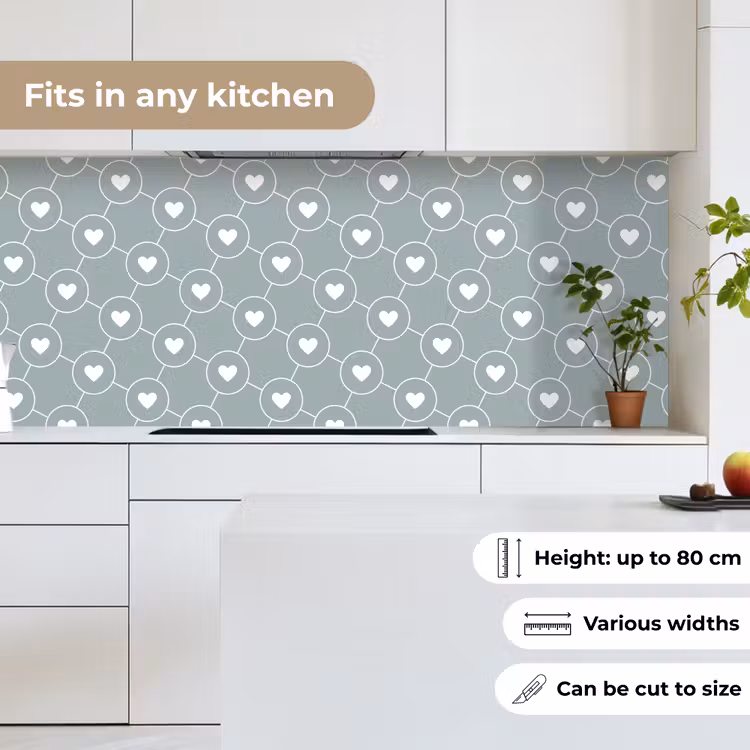 Design - Geometrie - Patroon - Hart keuken achterwand 2 middel 871 -sfeer4_UK