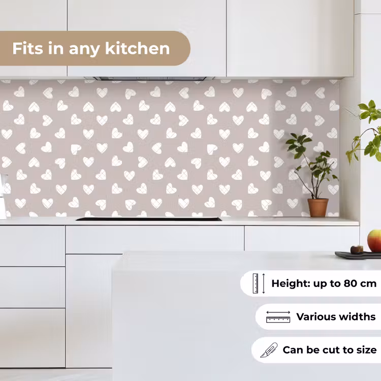 Design - Lijn - Patroon - Hart - Grijs keuken achterwand 2 middel 871 -sfeer4_UK