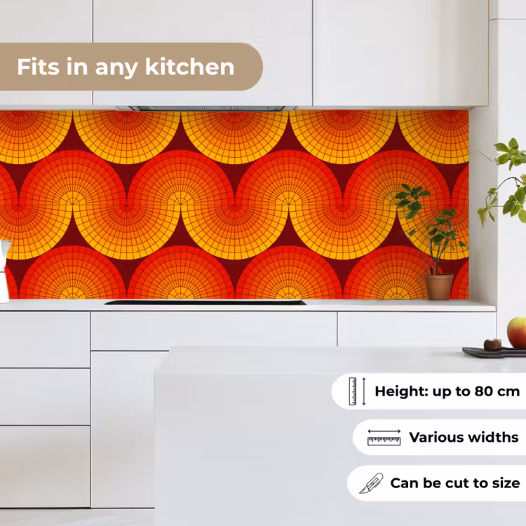 Design - Retro - Rood - Abstract keuken achterwand 2 middel 871 -sfeer4_UK