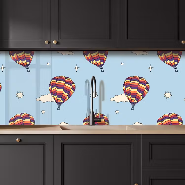 Design - Vintage - Luchtballon keuken achterwand 2 middel 871 -sfeer1