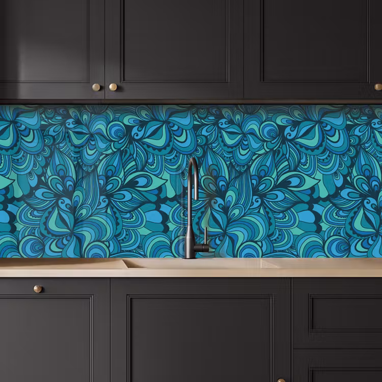 Design - Vintage - Blauw - Turquoise keuken achterwand 2 middel 871 -sfeer1
