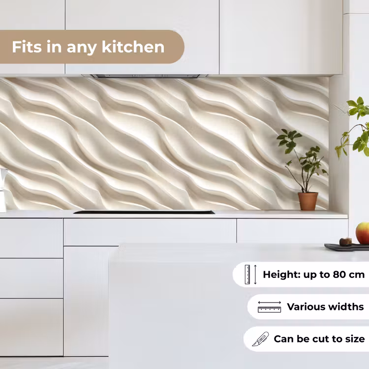 Diagonaal - Golven - Crème keuken achterwand 2 middel 871 -sfeer4_UK