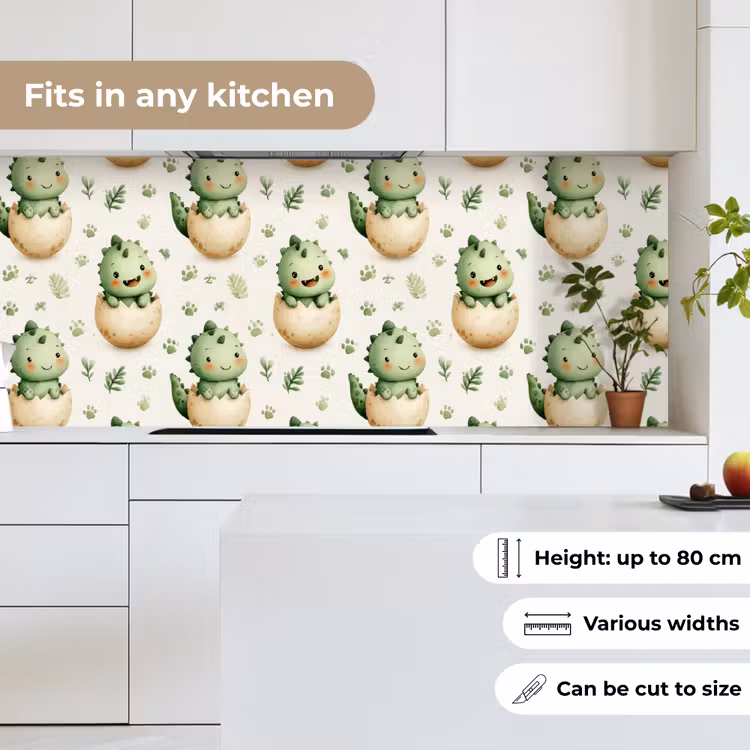 Dino - Eieren - Groen keuken achterwand 2 middel 871 -sfeer4_UK