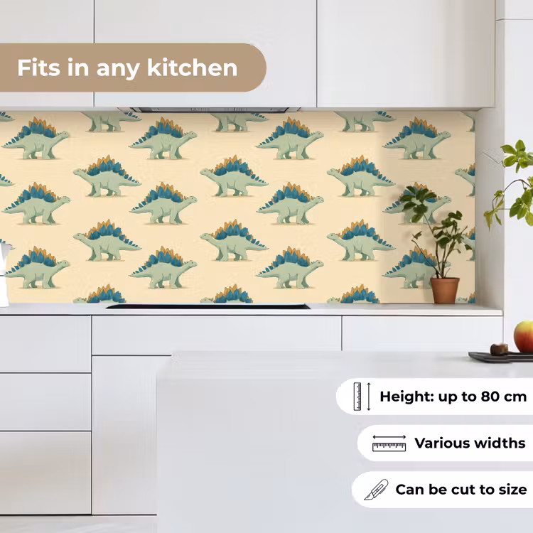 Dino - Patroon - Groen keuken achterwand 2 middel 871 -sfeer4_UK
