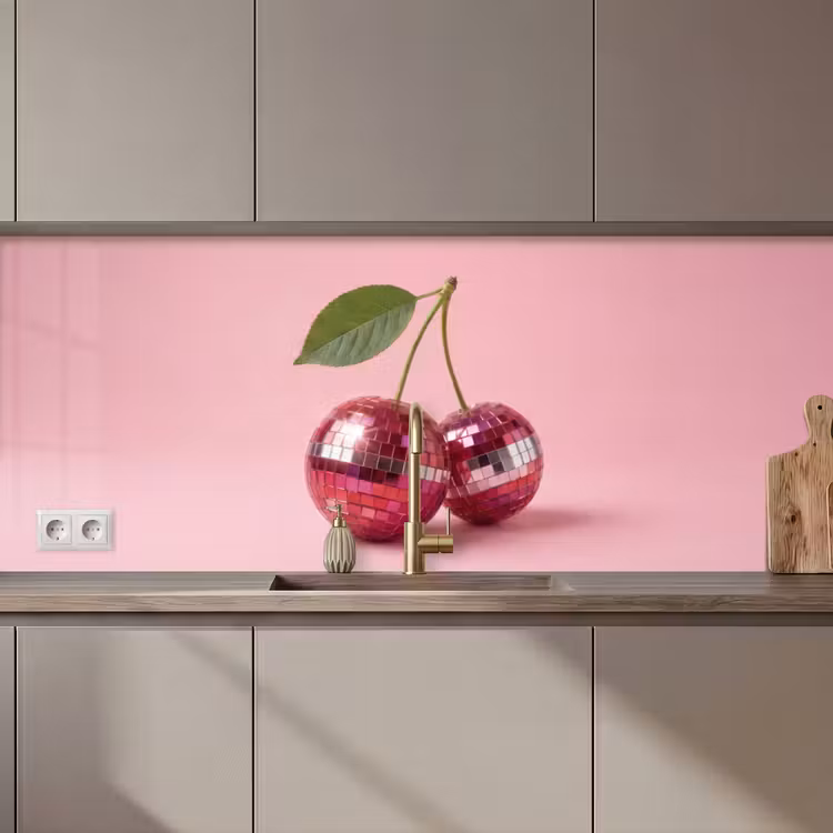 Disco - Kersen - Roze keuken achterwand 2 middel zz_3dshopping