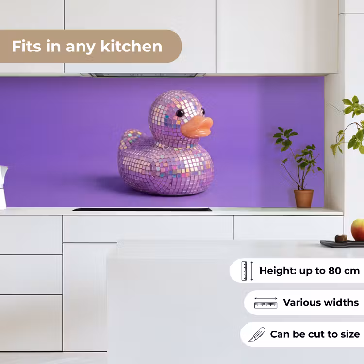 Disco - Eend - Paars keuken achterwand 2 middel -sfeer4_UK