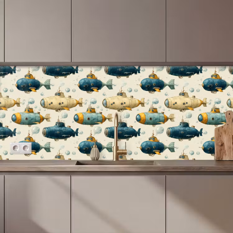 Duikboot - Fantasie - Kleurrijk keuken achterwand 2 middel 871 zz_3dshopping
