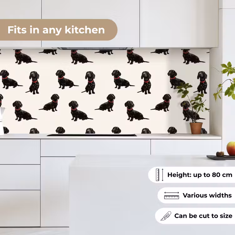 Hond - Patroon - Zwart keuken achterwand 2 middel 871 -sfeer4_UK