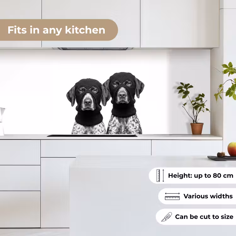 Honden - Bivakmuts - Zwart - wit keuken achterwand 2 middel -sfeer4_UK