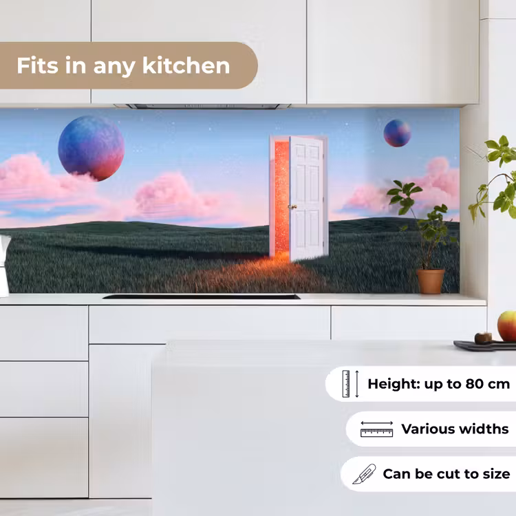 Kitchen Wall Splashback - Door - Fantasy - Space - Deur - Fantasie - Ruimte keuken achterwand 2 middel