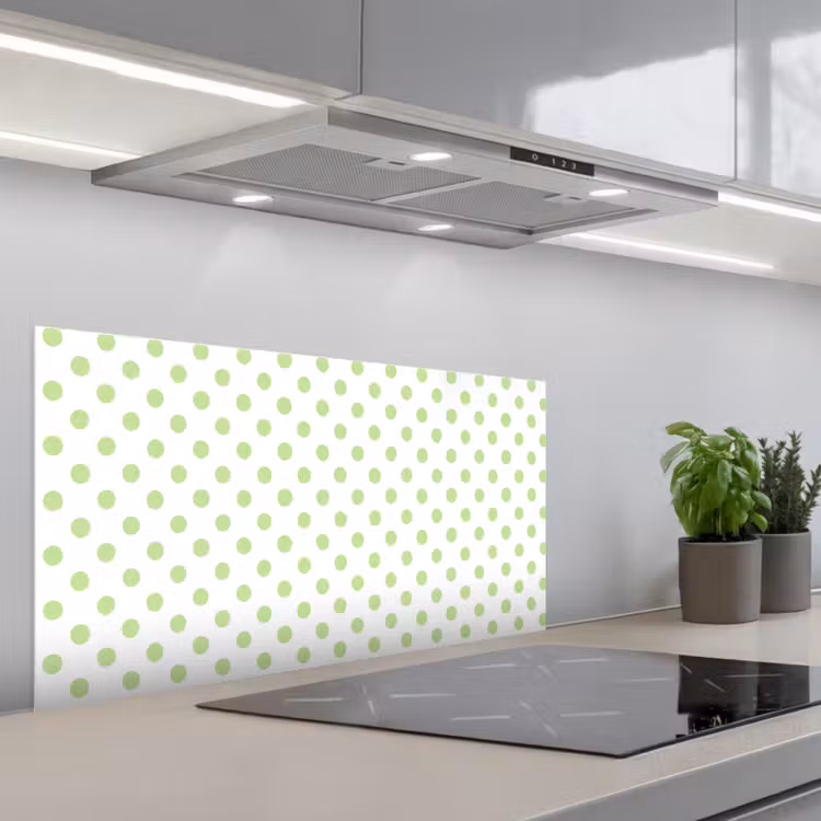 Dots - Klassiek - Groen keuken achterwand spatscherm middel 899 -3d_schuin
