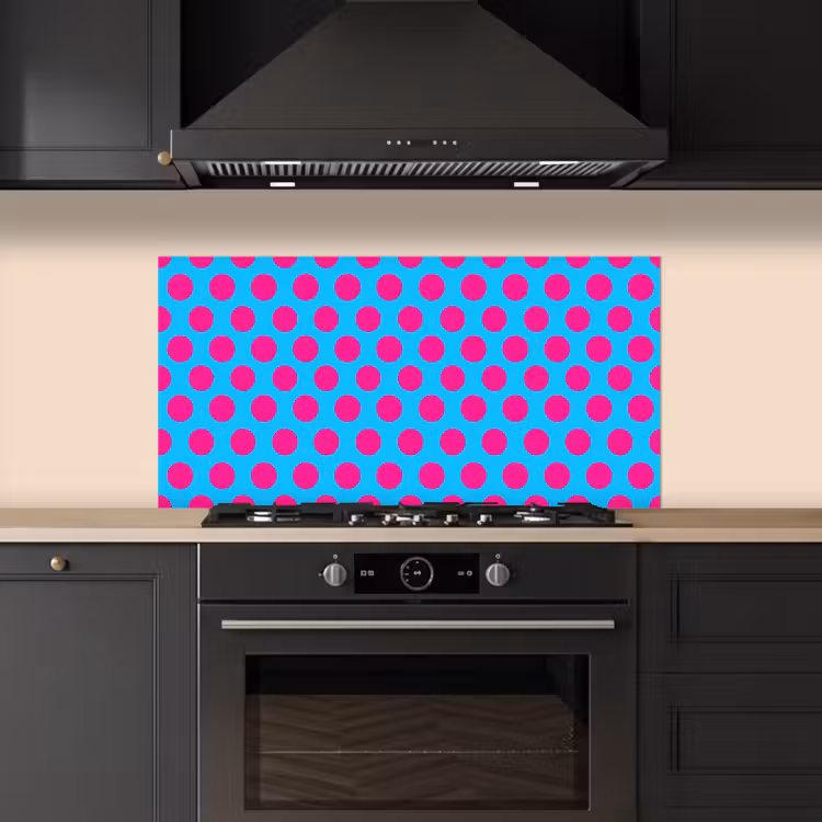 Stippen - Klassiek - Roze keuken achterwand spatscherm middel 899 -sfeer1