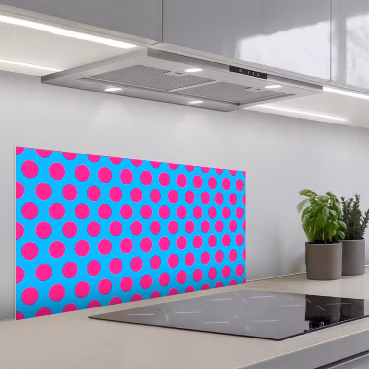 Stippen - Klassiek - Roze keuken achterwand spatscherm middel 899 -3d_schuin