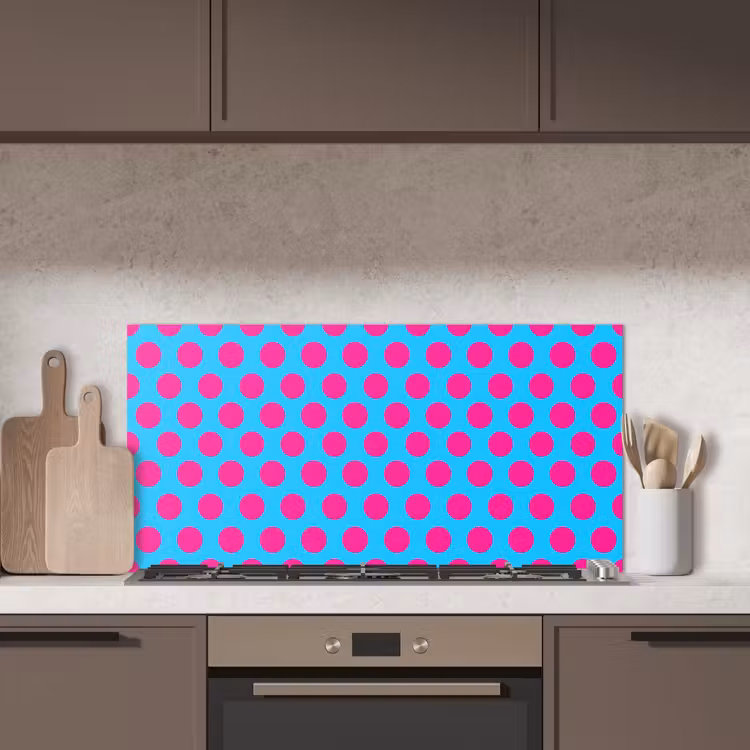Stippen - Klassiek - Roze keuken achterwand spatscherm middel 899 -sfeer2