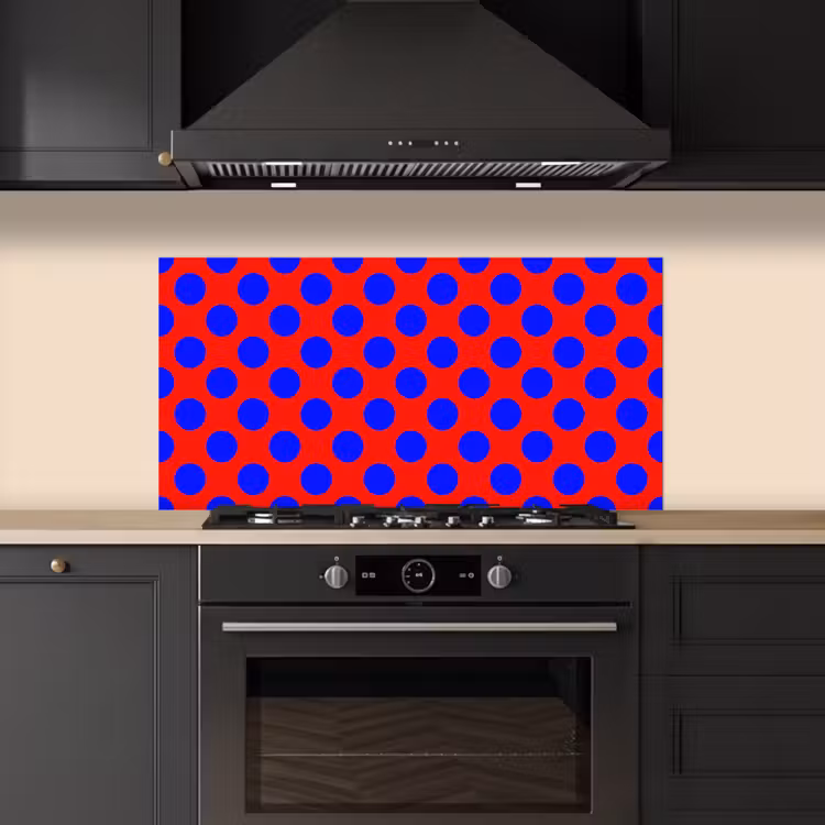 Dots - Klassiek - Rood keuken achterwand spatscherm middel 899 -sfeer1