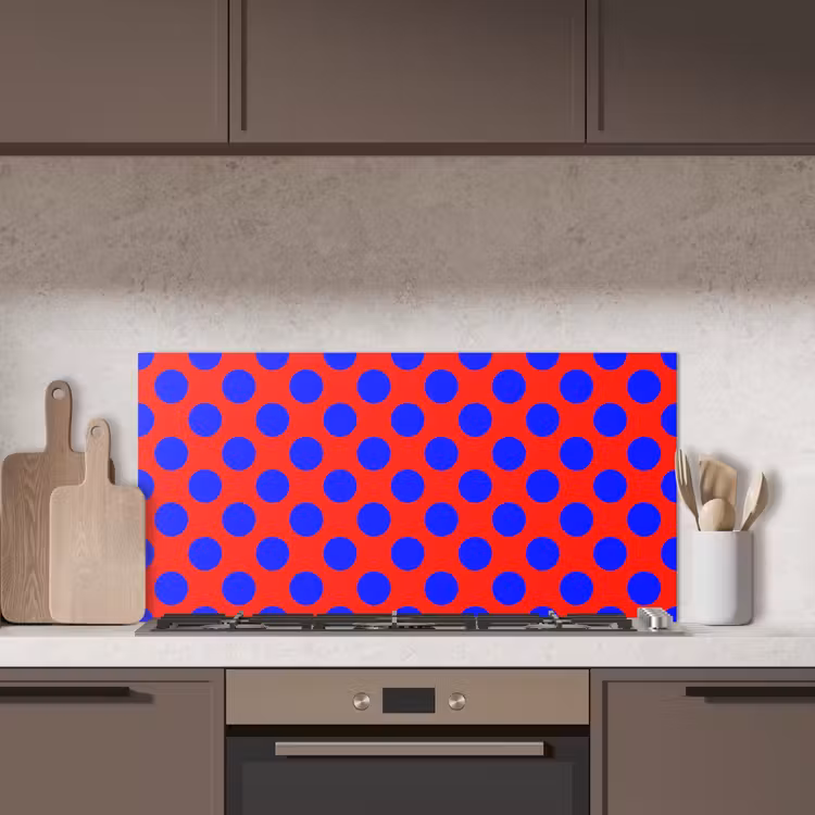 Dots - Klassiek - Rood keuken achterwand spatscherm middel 899 -sfeer2