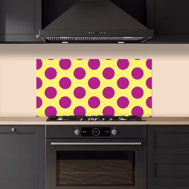 Dots - Klassiek - Geel keuken achterwand spatscherm middel 899 -sfeer1