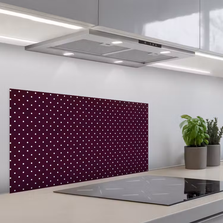 Stippen - Modern - Paars keuken achterwand spatscherm middel 899 -3d_schuin