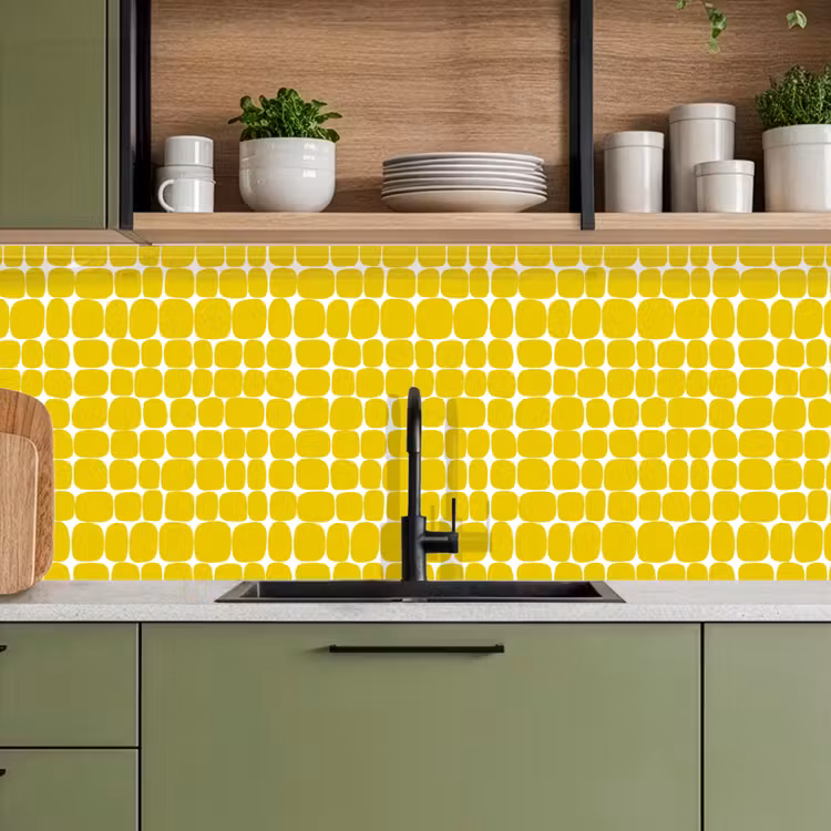 Stippen - Modern - Geel keuken achterwand 2 middel 871 -sfeer3