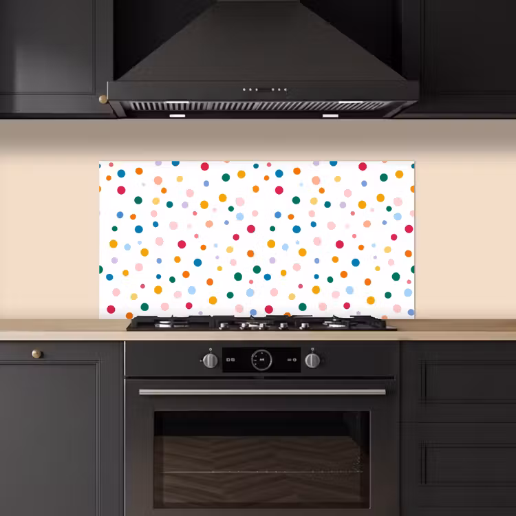 Stippen - Speels - Kleurrijk keuken achterwand spatscherm middel 899 -sfeer1