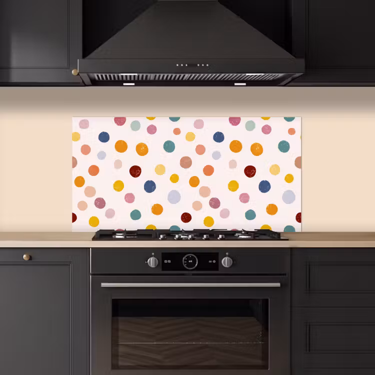Stippen - Subtiel - Kleurrijk keuken achterwand spatscherm middel 899 -sfeer1