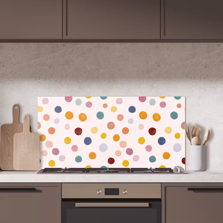 Stippen - Subtiel - Kleurrijk keuken achterwand spatscherm middel 899 -sfeer2