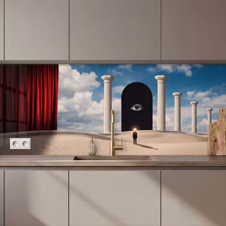 Kitchen Wall Splashback - Dream - Desert - Eye - Droom - Woestijn - Oog keuken achterwand 2 middel zz_3dshopping