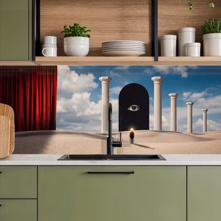 Kitchen Wall Splashback - Dream - Desert - Eye - Droom - Woestijn - Oog keuken achterwand 2 middel