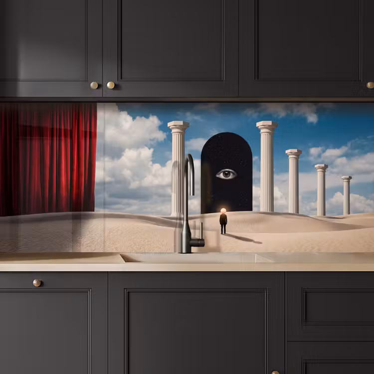 Kitchen Wall Splashback - Dream - Desert - Eye - Droom - Woestijn - Oog keuken achterwand 2 middel