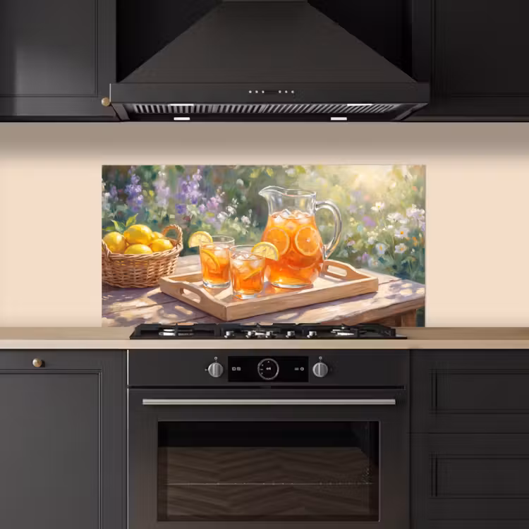 Drank - Citroen - Zomer - Tuin - Geel keuken achterwand spatscherm middel -sfeer1