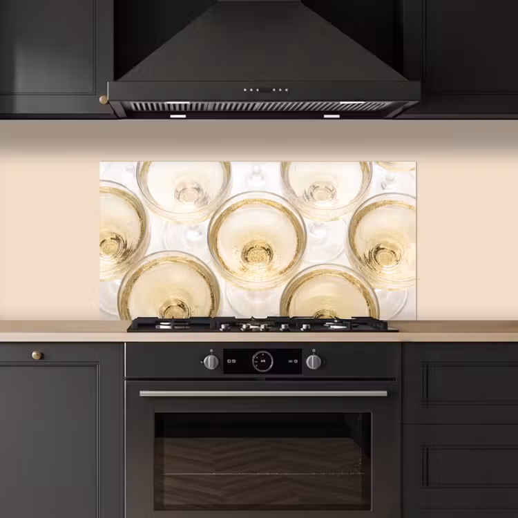 Drank - Glazen - Feest - Goud keuken achterwand spatscherm middel -sfeer1