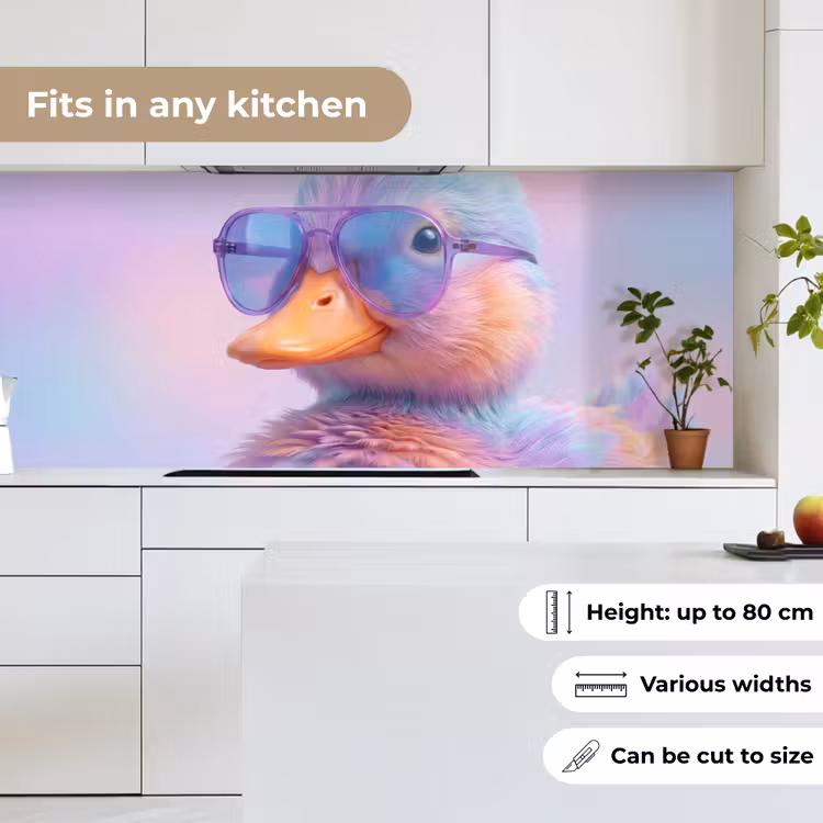Eend - bril - Pastel keuken achterwand 2 middel -sfeer4_UK