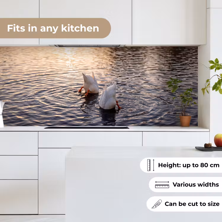 Eenden - Water - Natuur keuken achterwand 2 middel -sfeer4_UK