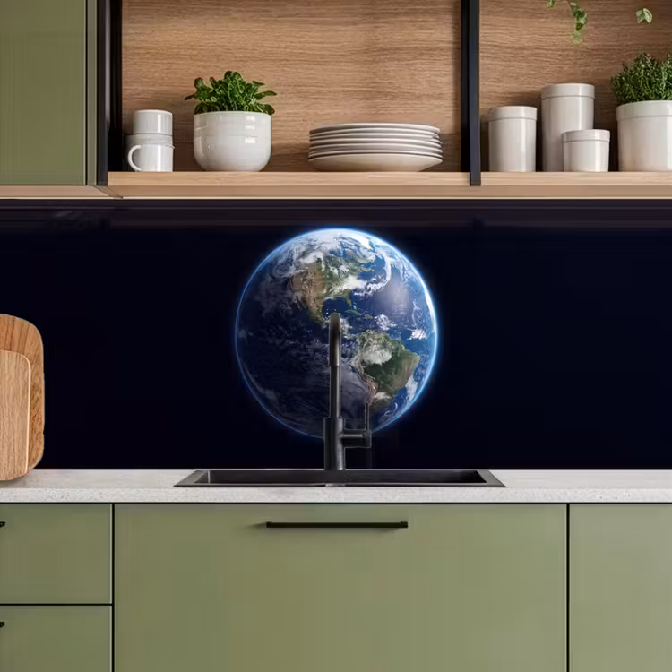 Kitchen Wall Splashback - Earth - Space - Cosmos - Aarde - Ruimte - Kosmos keuken achterwand 2 middel