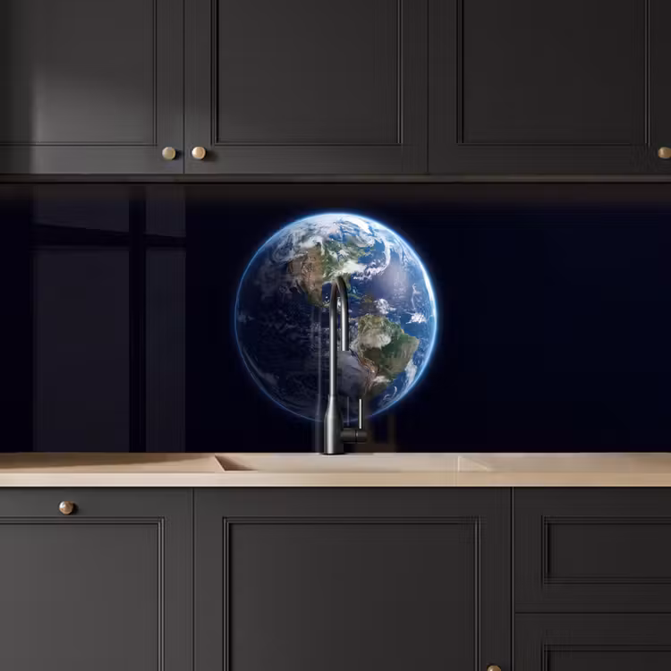 Kitchen Wall Splashback - Earth - Space - Cosmos - Aarde - Ruimte - Kosmos keuken achterwand 2 middel