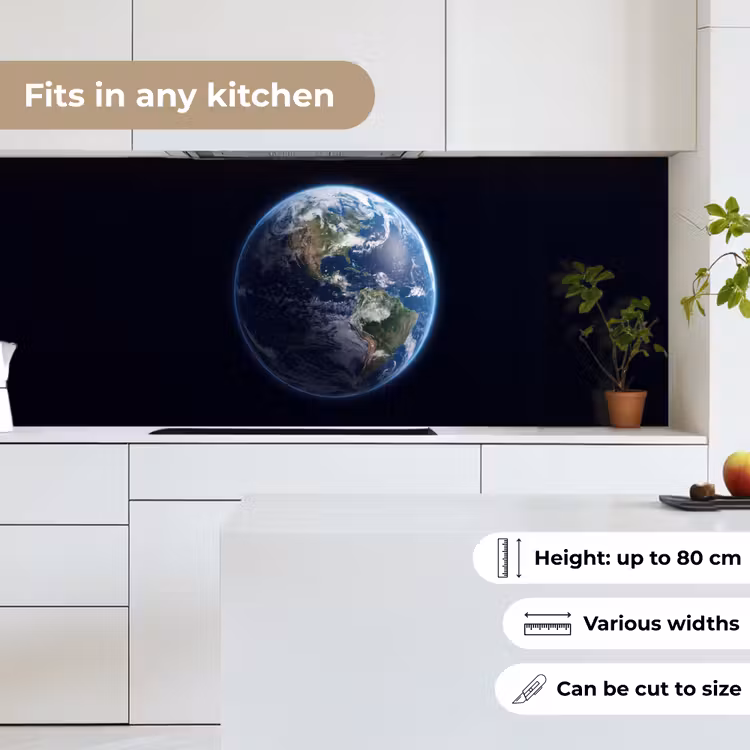 Kitchen Wall Splashback - Earth - Space - Cosmos - Aarde - Ruimte - Kosmos keuken achterwand 2 middel