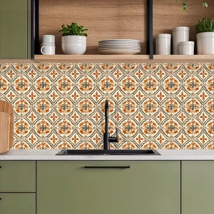 Elegant - Antiek - Kleurrijk keuken achterwand 2 middel 871 -sfeer3