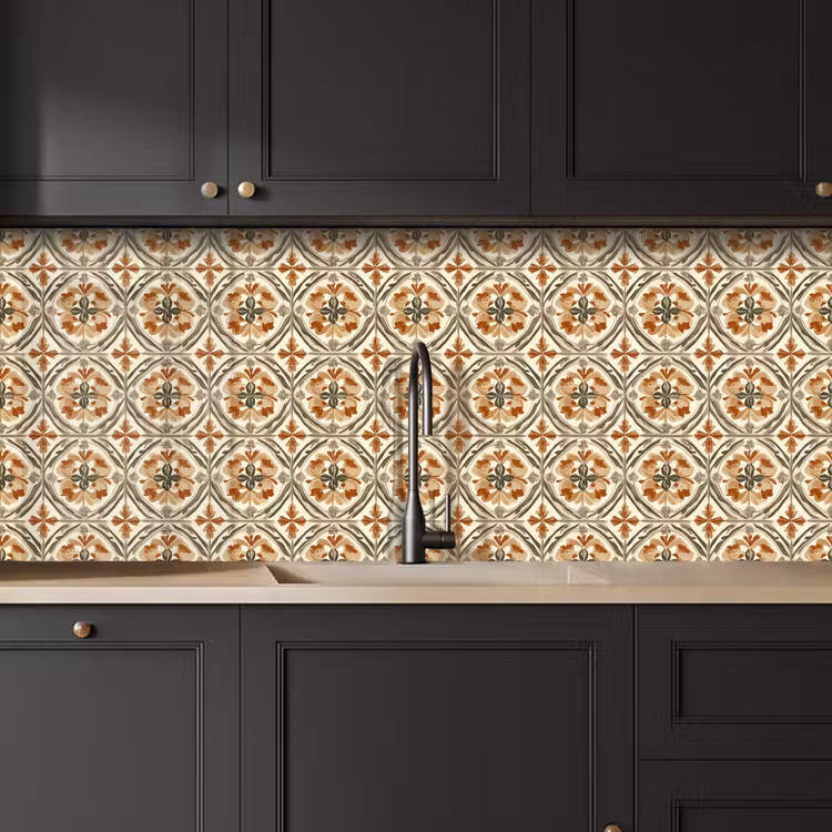 Elegant - Antiek - Kleurrijk keuken achterwand 2 middel 871 -sfeer1