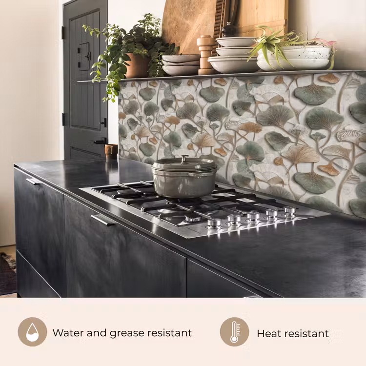 Elegant - Bladeren - Groen keuken achterwand 2 groot 857 -usp_EN