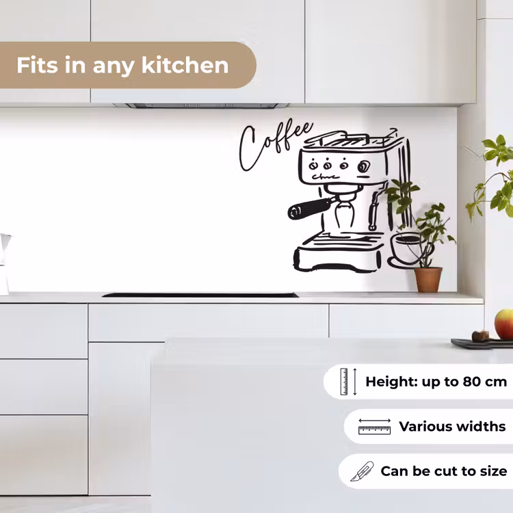 Espressomachine - Zwart - Wit keuken achterwand 2 middel -sfeer4_UK